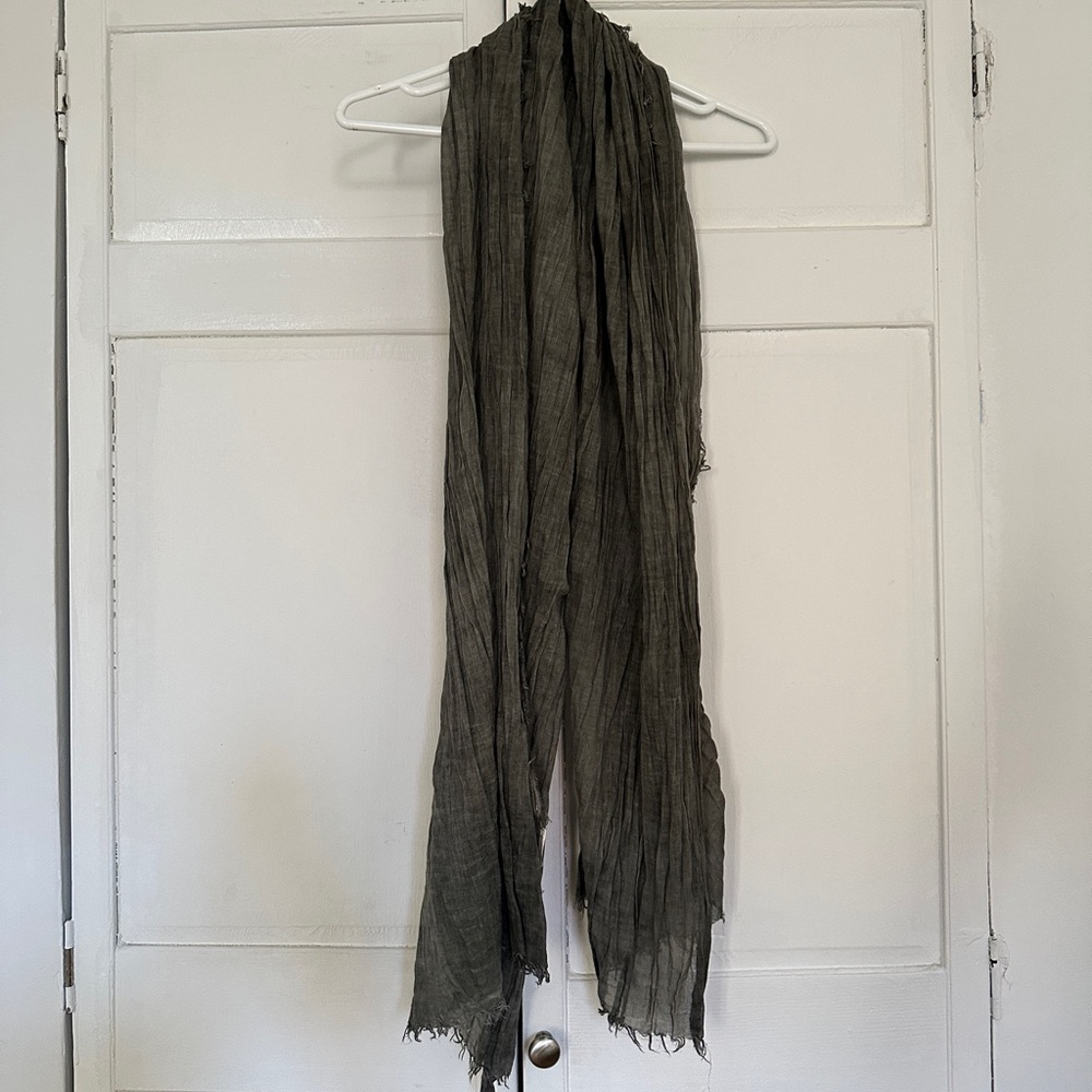 Blue/grey Nkuku Pya Crinkled Cotton Scarf (No tags, never worn)